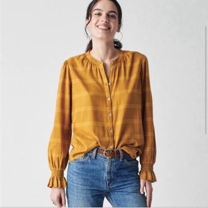 Faherty Harper Aspen Gold plaid top